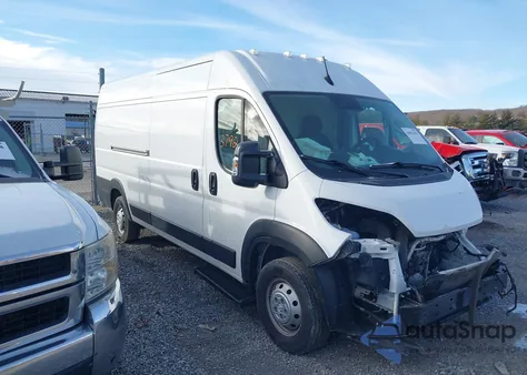 2023 Ram Promaster 3500 Cargo Van High Roof 159 Wb Ext из США, поврежденный, VIN 3C6MRVJG1PE506767